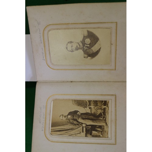 259 - A Victorian carte de visite album, containing photographs of Princess Alexandra, Edward Prince of Wa... 