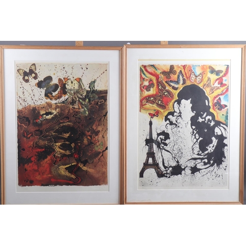 360 - After Salvador Dali: a set of six limited edition colour prints with blind stamped signature, in str... 