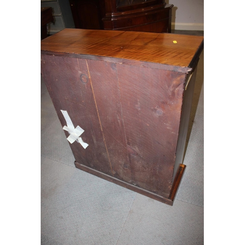 482 - A late 19th century walnut and inlaid gilt brass mounted pier cabinet enclosed glazed panel door, on... 