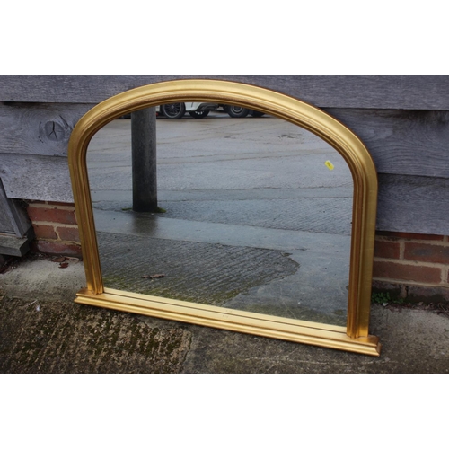 524 - A gilt framed overmantel mirror, 25 1/4