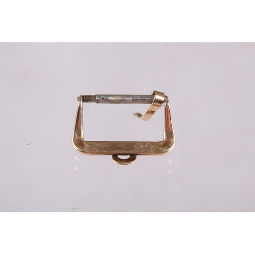 285 - A 9ct gold Omega watch buckle, for 17mm strap