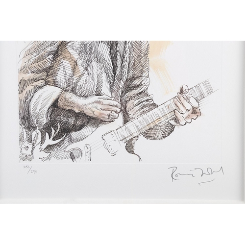 342 - Ronnie Wood: a set of four signed limited edition lithographs, portraits of the Rolling Stones, in s... 