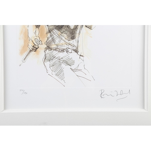 342 - Ronnie Wood: a set of four signed limited edition lithographs, portraits of the Rolling Stones, in s... 