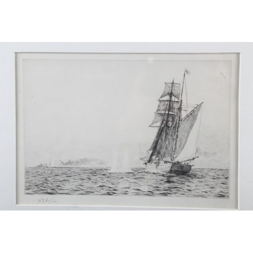 356 - William Lionel Wyllie: a dry point etching, 