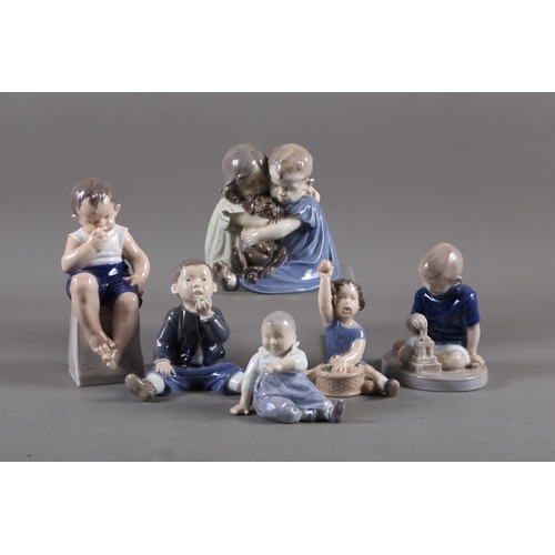 36 - Six Royal Copenhagen figures of children, 