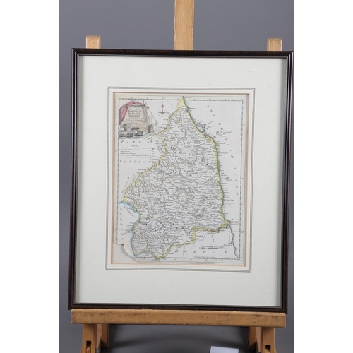 367 - Two colour prints after Cecil Aldin: in strip frames, a reproduction map of Exeter and a sketch of a... 