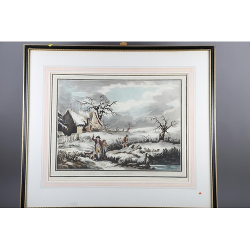 369 - After Morland: a pair of 18th century hand coloured prints, 