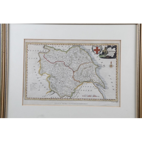 375 - A road map from London to Barwick, in Hogarth frame, a similar double-sided map to Brecknock/Montgom... 