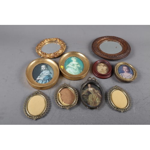 161 - A selection of gilt mirrors and picture frames