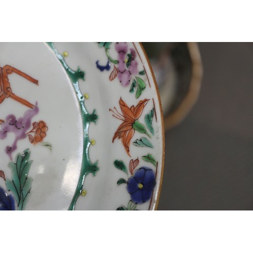 117 - A Chinese porcelain scroll decorated plate, 9