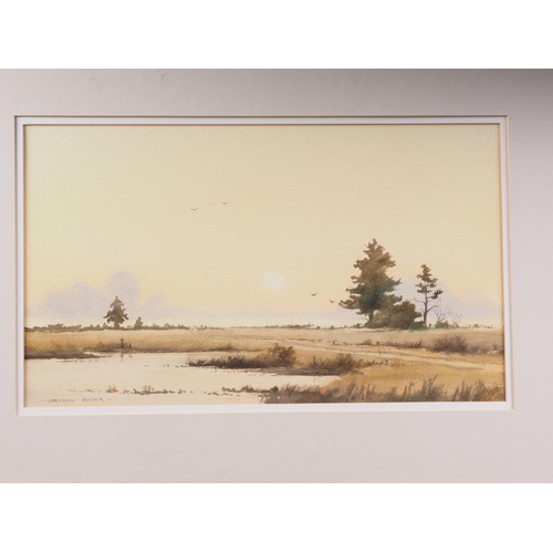 496 - Stephen Foster: three watercolour studies, landscapes, 8