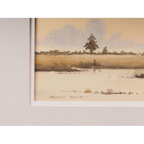 496 - Stephen Foster: three watercolour studies, landscapes, 8