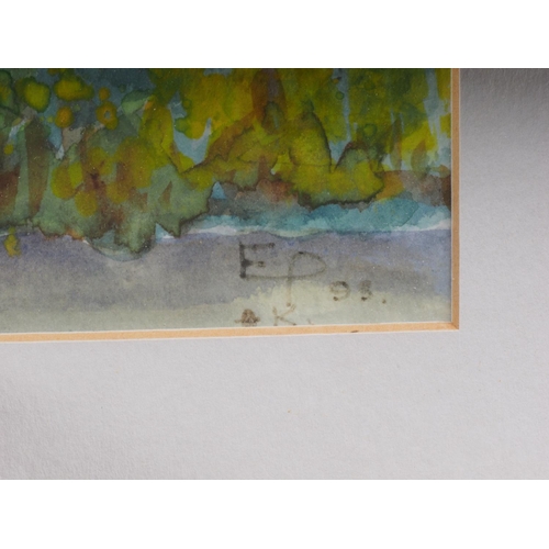 497 - Chris Wilson: watercolour study, Kings Nympton and a watercolour of a cottage, in strip frames