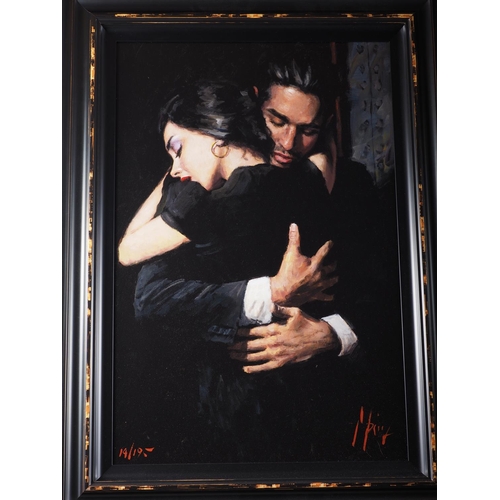 515 - Fabian Perez: a hand-embellished giclee canvas, 