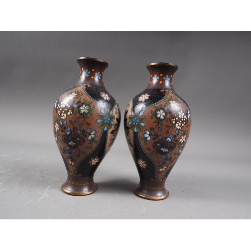 115 - A Japanese satsuma bulbous flared rim vase with figure and flower decoration, 16