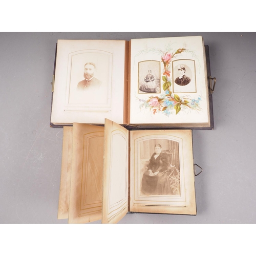 262 - Two Victorian photograph albums, filled with carte de visite