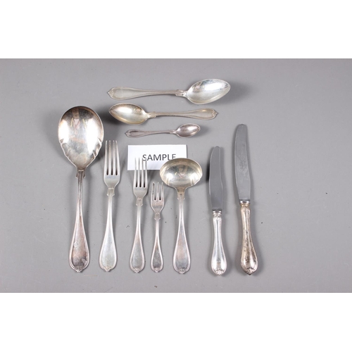 337 - A suite of Danish silver cutlery and flatware, 111.5oz troy approx (excluding knives)