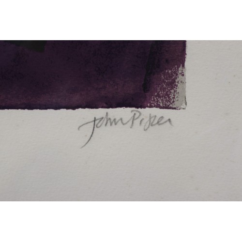 444 - John Piper: screenprint in colours, 