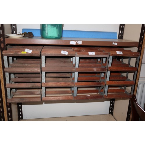 727 - Four 12-bottle wine racks