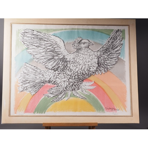 437 - Picasso: a signed lithograph, Colombe Volant (a' L'Avc en Ciel), 127/200, 21