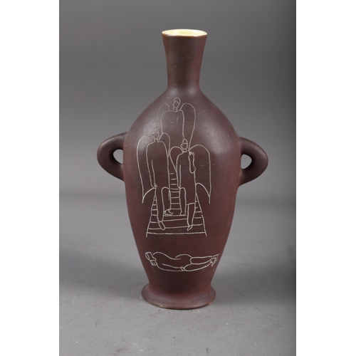 25 - A Radford jug with floral decoration, 8 1/4