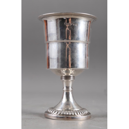 346 - A Georgian silver goblet with gilt interior, on circular fluted base, dated 1817, 6