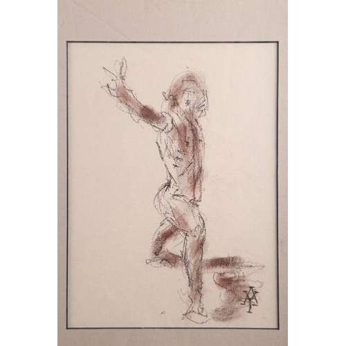 465 - AY: pastels, study of a male dancer, 10