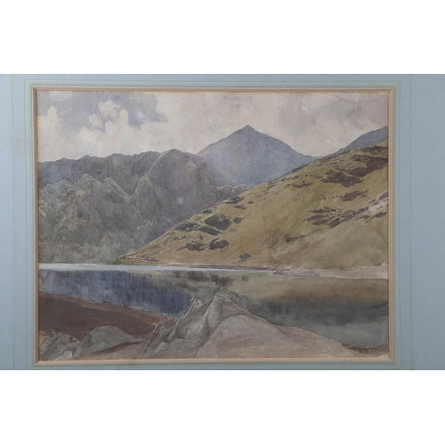 483 - Continental School: watercolours, landscape with mountains and river scene, 10