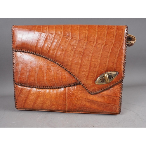 146 - One alligator skin handbag and two others