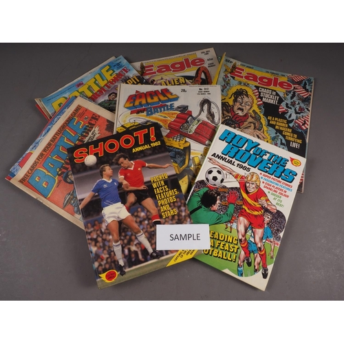 303 - A collection of Eagle and other comics, circa 1990