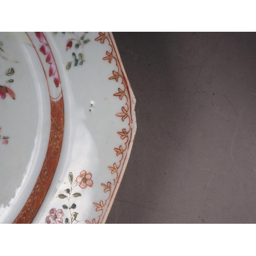 75 - A pair of contemporary Chinese vases, a famille rose shaped edge plate and other items (damages)