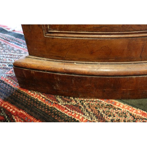 556 - A late 19th century figured walnut kidney-shaped double pedestal desk with tooled leather lined top,... 