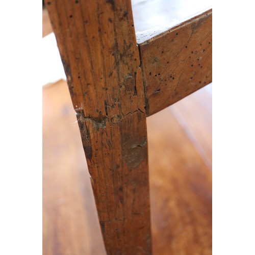 553 - An 18th century provincial chestnut and fruitwood two-tier cricket table, 26