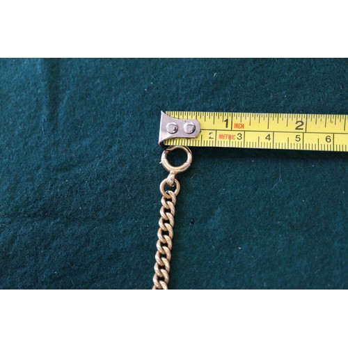 382 - An 18ct gold double Albert watch chain, mounted with a George III gold guinea, dated 1813, 68.3g gro... 