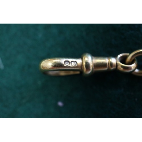 382 - An 18ct gold double Albert watch chain, mounted with a George III gold guinea, dated 1813, 68.3g gro... 