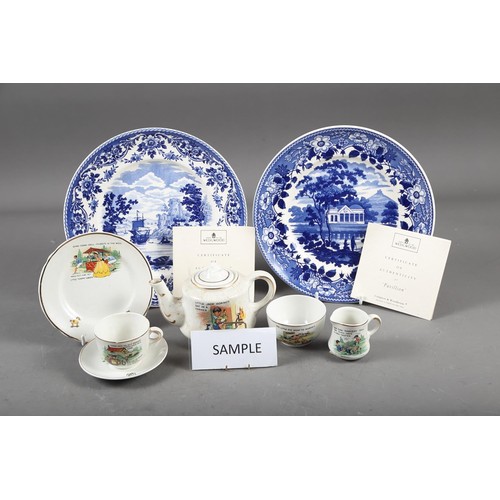 33 - A Heat Master china three-piece teaset, a quantity of mostly limited edition plates, including Wedgw... 