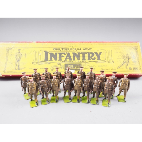 145 - A quantity of Britains WWI lead painted toy soldiers, including Territorials, Devonshire Regiment, a... 