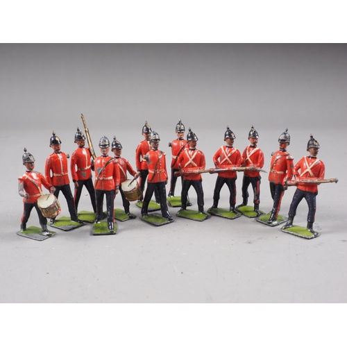 147 - A selection of Britains lead painted toy soldiers including English and Scottish Line Infantry, and ... 