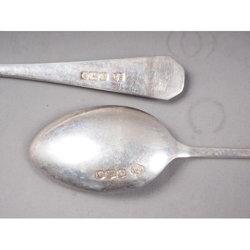 275 - A set of six Arundel pattern silver coffee spoons, twelve bright cut silver coffee spoons, a pair of... 