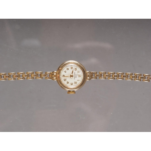 360 - A lady's Record 9ct gold wristwatch, 12.8g gross