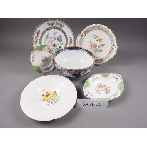 46 - Eleven Paragon side plates, similar Minton plates, various Copeland china, a wash jug and basin, and... 