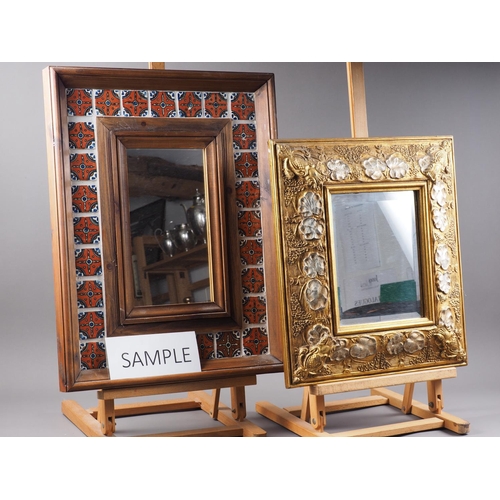 484 - A rectangular wall mirror, 11 1/2