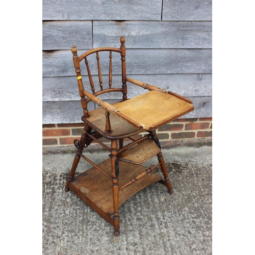 530 - A child's Edwardian metamorphic high chair/table