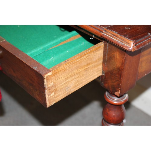 438 - A 19th century mahogany bonheur de jour/writing desk, fitted drawers over pull-out writing surface a... 