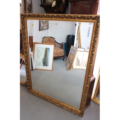 489 - A gilt framed wall mirror with bevelled plate, 40