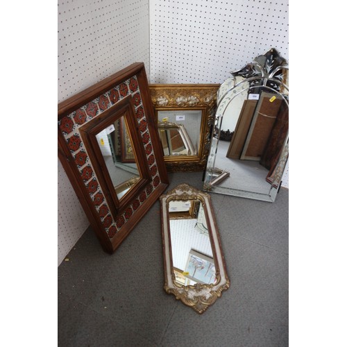 484 - A rectangular wall mirror, 11 1/2