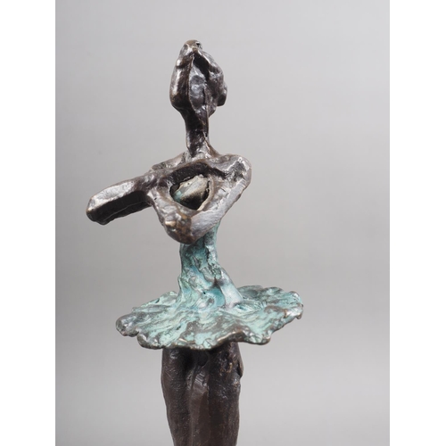 127 - After Giacometti: a patinated figure of a dancer, 9