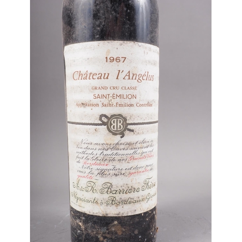 168 - A bottle of Chateau L'Angelos St Emilion 1967, high shoulder