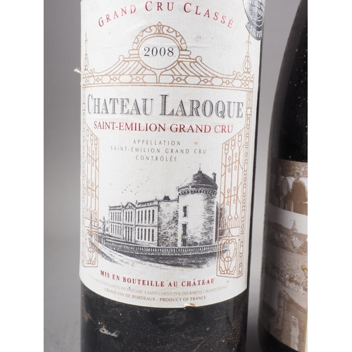 170 - A bottle of Chateau Laroque Grand Cru Classe St Emilion 2008, a bottle of Chateau Cloud-Bellevue Cot... 