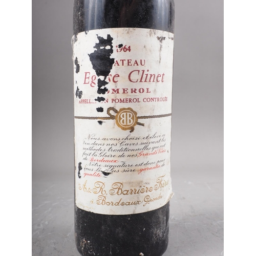 174 - A bottle of Chateau Eglise Clinet Pomerol 1964, high shoulder